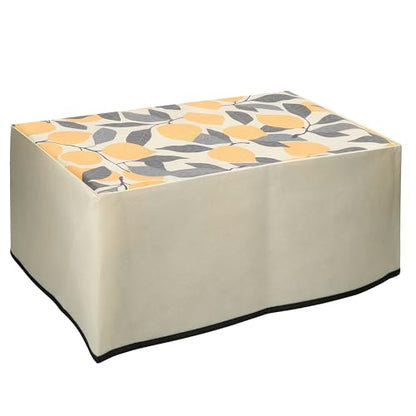 kwmobile Dust Cover Compatible with DeskJet 4120e / DeskJet 4155e / 4220e - Printer Case - Yellow/Green/Beige - Lemons