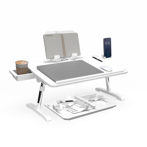 Limitless TotalDesk Portable Workstation and Lap Desk with Adjustable Height & Tilt (White) - color: White