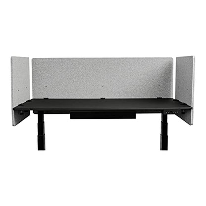 Stand Up Desk Store ReFocus Clamp-on Acoustic Desk Divider Privacy Panel that Reduces Noise and Visual Distractions (Cool Gray, 59" x 23.6", 23.6" x 23.6", & 23.6" x 23.6") - color: Cool Gray, size: 60" Set