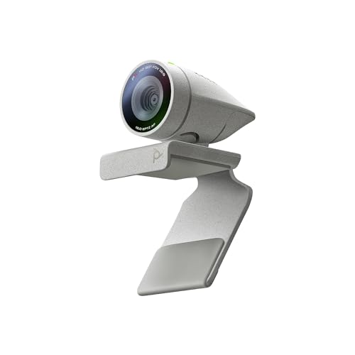 Poly Studio P5 Professional Webcam (Plantronics) - 1080p HD Laptop Camera for Video Conference & Distance Learning - Monitor & Tripod Mount - Privacy Shutter-Works w/Teams (Certified), Zoom(Certified) | Tripod Mount - Privacy Shutter-Works w Teams (Certif