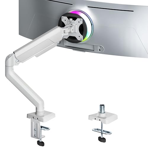 ARES WING 17-40 Inch Heavy Duty Monitor Arm, White - color: White, style: Non USB