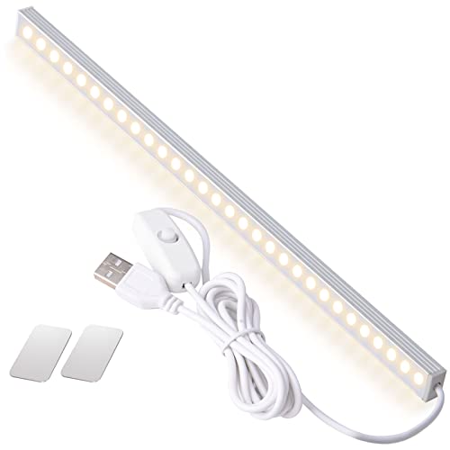 DWEPTU Under Cabinet Light, 12 Inch LED Light Bar, USB Powered, Cool White - color: Pure White, size: 11.8 Inch