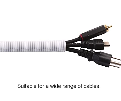 Alex Tech 100ft - 1/2 inch Split Wire Loom Tubing - White - color: White, size: 1/2"-100ft
