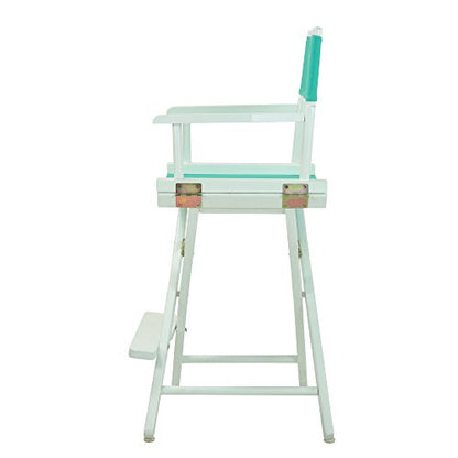 Casual Home 24" Director's Chair White Frame with Teal Canvas, Counter Height