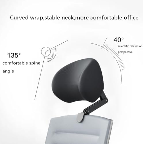 Premium Memory Foam Adjustable Headrest Attachment,Office Universal Chair Clamp on Neck Headrest for 5cm Thick Computer Chair Desk Chair