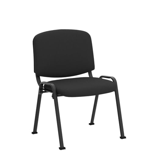HAPPYGRILL Waiting Room Chairs, Stackable Conference Chairs with Metal Frame, Padded Cushion, Ergonomic Design, Guest Reception Chairs Set for Office, Reception Room, Conference Room, Events (5-Pack) - size: 5-Pack