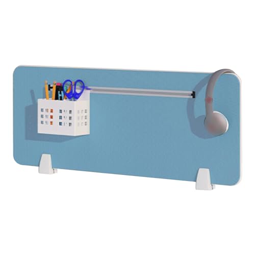 Freestanding Desk Divider - Noise Reducing Privacy Panel for Classroom and Office Use, Portable Cubicle Partition for Workstations and Home Desks - color: Blue, size: 60*30cm