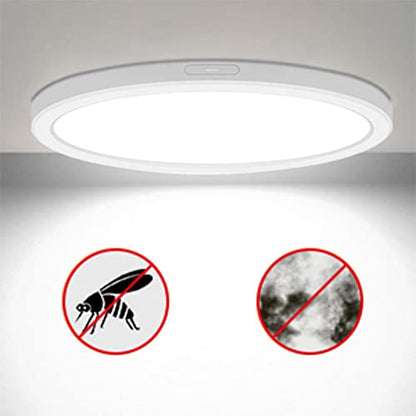ETL Certified 5 inch Flush Mount Ceiling Light Dimmable,5000K White LED Ceiling Light Ultra Thin Round Flat Panel Ceiling Lights for Bedroom, Bathroom,Kitchen, Hallway,Basement,Closet, 3 Pack - color: 3 Pack White, size: 5 inch