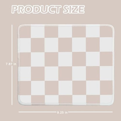 Mouse Pad for Desk with Stitched Edge, Premium Cute Washable Mouse Pads. Computer Mousepad with Non-Slip Rubber Base, Mousepads for Laptop, 9.25x7.75x0.12 inch (Classic Checker) - color: Classic Checker