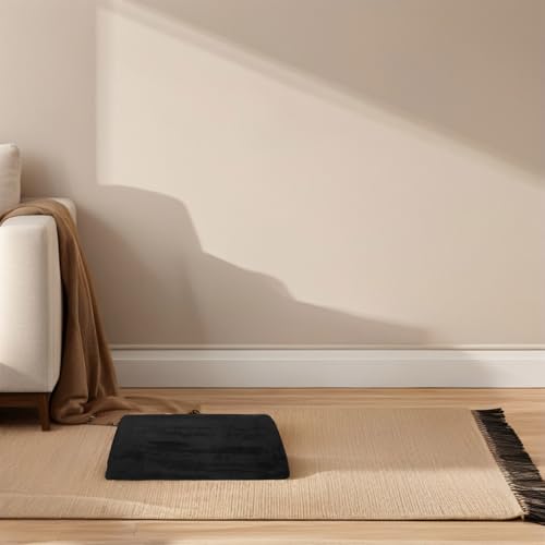 Zerodeko Memory Foam Footrest Pillow Non-Slip Base, Removable Washable Cover, Ergonomic Floor Cushion for Office and Home Use, Portable Footrest for Desk and Travel