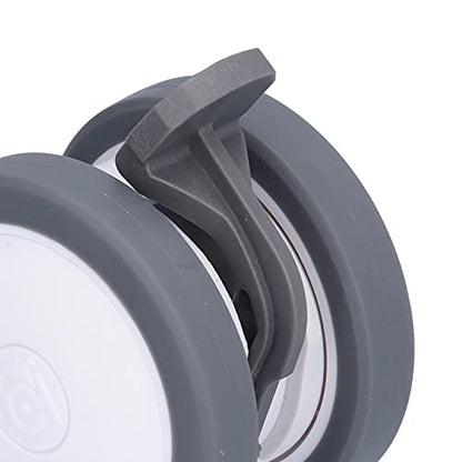 Desk Chair Wheels Replacement Noiseless Swivel Caster Wheels Medical Rubber TPR 3in Thread Aluminum Alloy 75mm Caster M12 for Home Office Chair Furniture