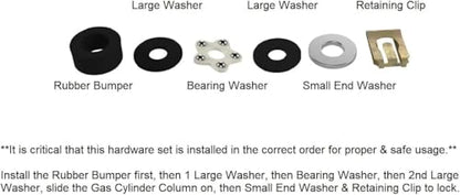 #620BK - Replacement Repair Hardware Kit for Home Office Gas Lift Chairs - Includes Clip, Washers and Bearing - No Cylinder Piston - Installation Instructions Included - Made in USA - Rated No. 1