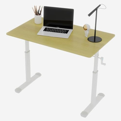 39" Height Adjustable Standing Desk Ergonomic Manual, Home, Wood | Compact Foldable|Mobile Skinny|High Computer Table|Sit Stand Office|Small Gaming Study|Bedroom Minimalist|Walking Pad Ready - color: 39"+wood
