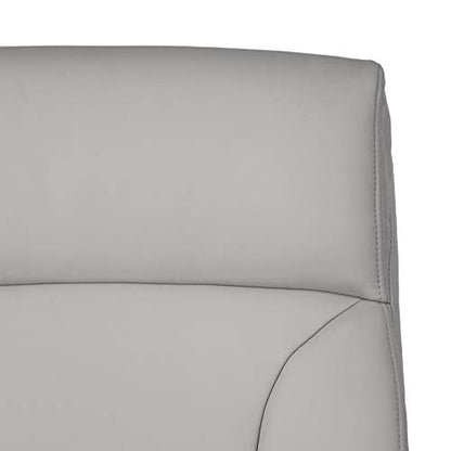 Amazon Basics Executive Desk Chair with Easy Assembly, Adjustable Height, 275lb Capacity, Wide Oversized Cushion, 29.13"D x 25.2"W x 43.11"H, Grey Bonded Leather - color: Grey