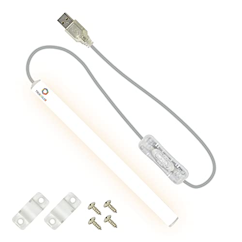 TrueColor USB LED Under Cabinet Light Bar, Frosted Cover, 8 in, Soft White - color: Soft White, size: 8 inches