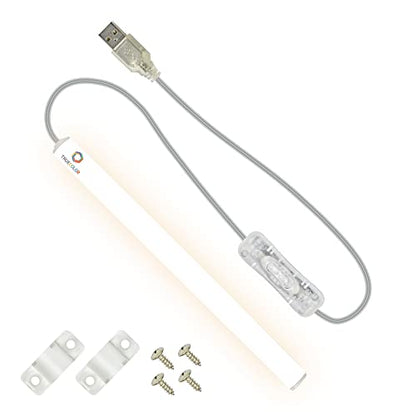 TrueColor USB LED Under Cabinet Light Bar, Frosted Cover, 8 in, Soft White - color: Soft White, size: 8 inches