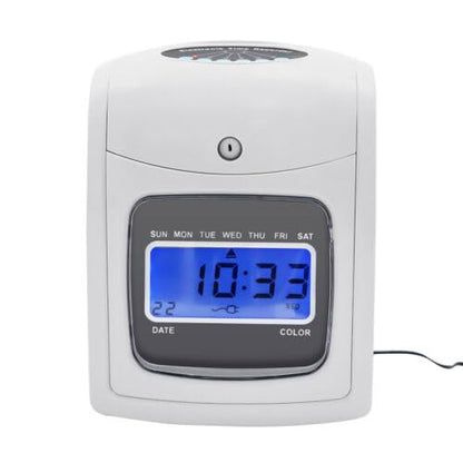 YIYIBYUS Time Clocks for Employees Small Business, Punch Time Clock Machine up to 50 Employees LCD Display Ringing Alert Employee Attendance Time Clock with 50 Cards