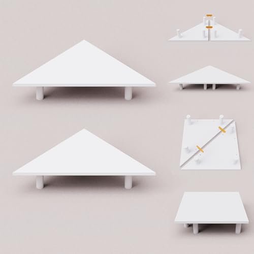 2 Pack White Corner Monitor Stand, Triangle/Square Adjustable Height Riser, 27-inch Universal Desktop Shelf for Computer, Laptop, PC, iMac, Printer (White) - color: White