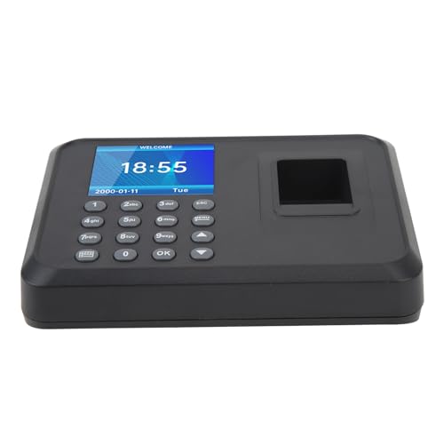 Fingerprint Attendance Machine,Fingerprint Verification Recorder,Support MultiLanguage,US Plug,100-240V Software for Factory