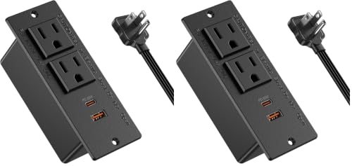 Recessed Power Strip USB C PD 30W,Workspace Essential Desk Outlet (Pack of 2) - color: Black, size: 30W USB-C Ports (Pack of 2)