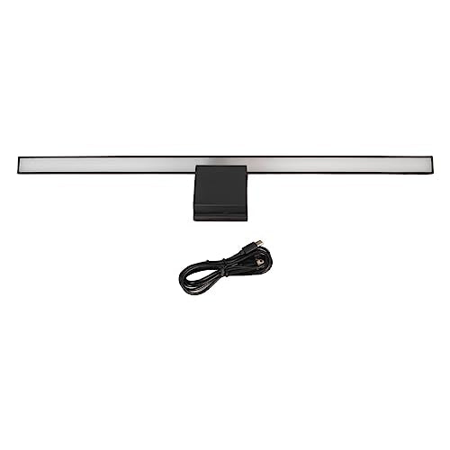Monitor Light Bar Desk Light Bar 3 Switchable Light Modes Stepless Dimmable Touch Control Computer Screen Light Bar for Office Home White (Black) - color: Black