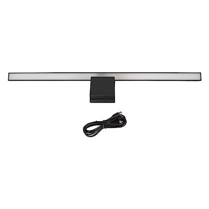 Monitor Light Bar Desk Light Bar 3 Switchable Light Modes Stepless Dimmable Touch Control Computer Screen Light Bar for Office Home White (Black) - color: Black
