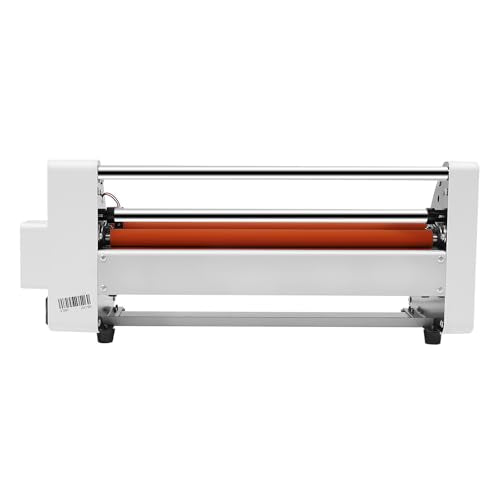 Laminator Single & Dual Sided Laminating Machine Hot Cold Roll Laminator Foil Applicator 13.78inch Max. Laminating Width 0-180 ℃ Working Temperature Digital Display for Office Home School Business