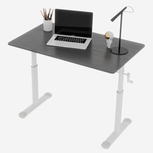 39" Height Adjustable Standing Desk Ergonomic Manual, Home, Grey | Compact Foldable|Mobile Skinny|High Computer Table|Sit Stand Office|Small Gaming Study|Bedroom Minimalist|Walking Pad Ready - color: 39"+grey