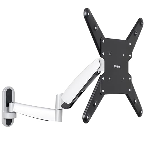 VIVO Counterbalance 26 to 55 inch TV Wall Mount, Height Adjustable Fully Articulating Pneumatic Spring Arm, Max 400x400mm VESA, Silver, MOUNT-VW04G - size: 26-55" screens, style: Wall Mount