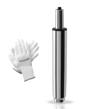 12.2-18.5 Inches Office Chair Cylinder Replacement, TOP-Activated - color: Polished Steel, size: 6.3‘’ Height Range