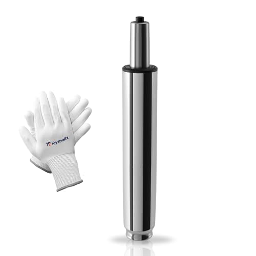 12.2-18.5 Inches Office Chair Cylinder Replacement, TOP-Activated - color: Polished Steel, size: 6.3‘’ Height Range