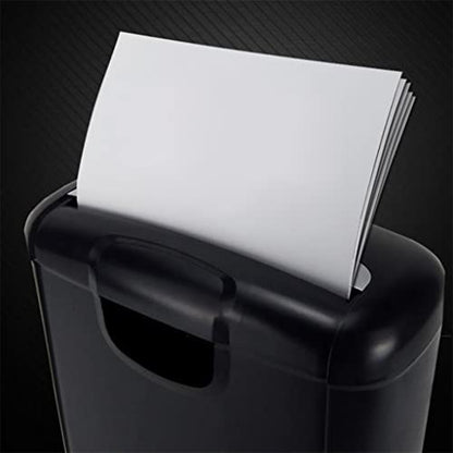 6 Cross-Cut Shredder Micro-Cut Paper Photo Portable Electric Silent A4 Office Home with 10L Capacity