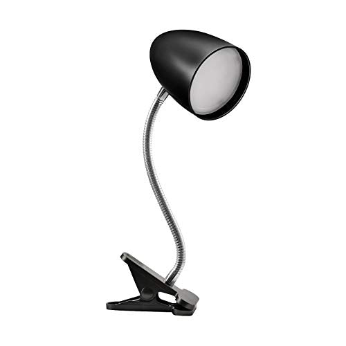 E ENERGETIC LIGHTING Clip on Light for Bed, Non-Dimmable Clip on Reading Light for Bed, 4000K Cool White, 3.5W 240 LM Desk lamp with clamp, Eye Protection, ETL Listed, Black - color: Clip Lamp-Black