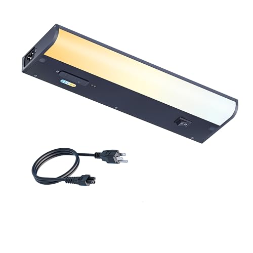 LAMPAOUS Hand Wave Motion Sensor Under Cabinet Lighting, 12 Inch, Black - size: 12 INCH