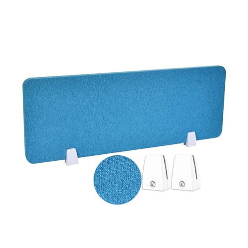 Acoustic Desk Divider Desk Partition Desk Privacy Panel Easy to Install, Reusable Raw Noise and Distraction Reducing Freestanding Acoustic(Blue,30X80CM) - color: Blue, size: 30X80CM