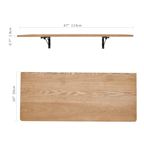 Wall Mounted Laundry Folding Table, Fold Down Table Wall Mount Desk, Collapsible Foldable Floating Workbench for Workshop, Garage, Home, Office, Bar, Kitchen & Dining Room