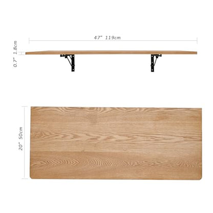 Wall Mounted Laundry Folding Table, Fold Down Table Wall Mount Desk, Collapsible Foldable Floating Workbench for Workshop, Garage, Home, Office, Bar, Kitchen & Dining Room