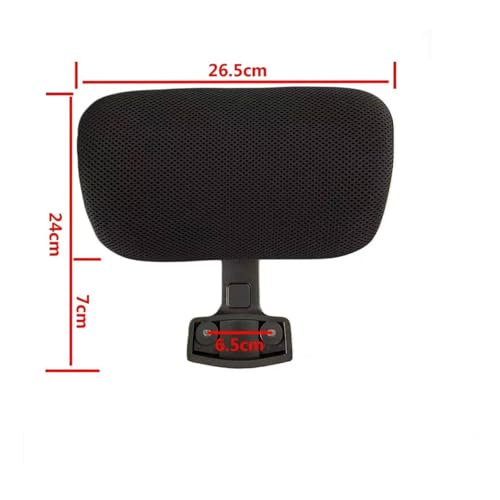 Office Headrest Breathable Mesh Ergonomic Adjustable Chair Attachment Clamp Suitable for Professionals Students Gaming Desks, Black-B