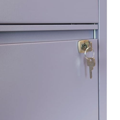 Bisley 2-Drawer Flush Front Vertical File Cabinet - Lilac - color: Lilac, size: 2 Drawer