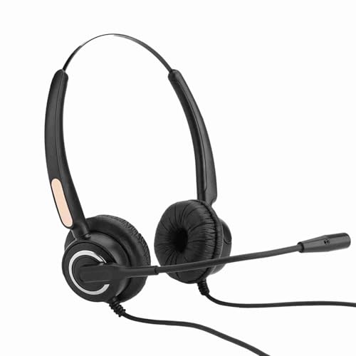 Keenso Professional Call Center Headset with Noise Cancelling Mic for Crystal Clear Calls at Work