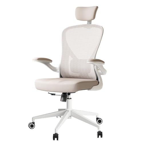 Ergonomic Office Desk Chair High Back Mesh Computer Chair (03Khaki, Chair) - color: 03khaki