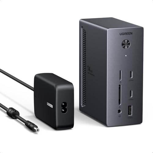 UGREEN USB C Docking Station Triple Monitor, 2xHDMI+DP, Only for Win Host - style: 2HDMI+DP