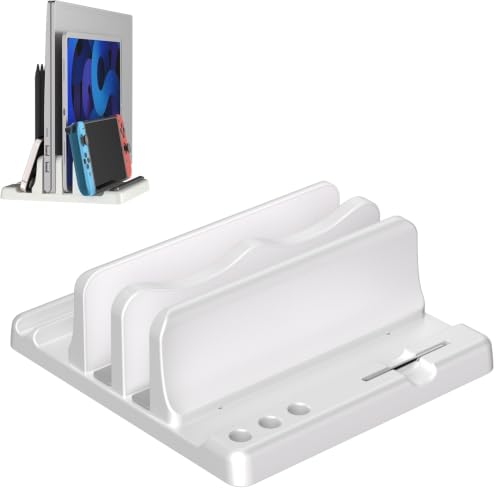 Vertical Laptop Stand, Adjustable 4 in 1 ABS Plastic Laptop - color: White