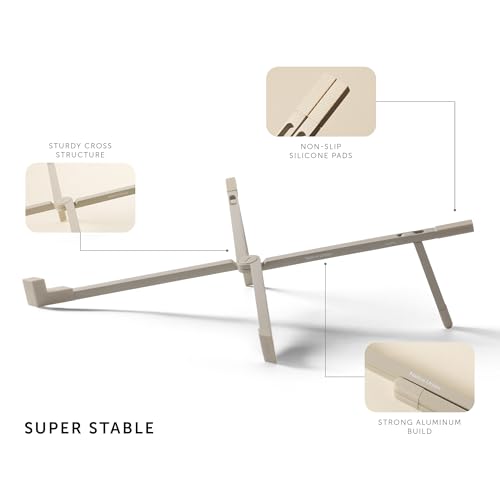 Native Union Fold Laptop Stand – Ultra-Slim Foldable & Portable Laptop Stand – Ergonomic & Optimized Viewing Angle – for 13 to 16 Inch MacBooks & Laptops, 10 to 16 Inch iPads & Tablets (Sandstone)