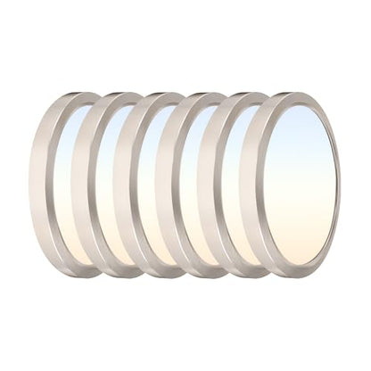 Hlite 9 Inch LED Flush Mount Ceiling Light,1800LM,6 Pack,3CCT | 18W 3000K/4000K/5000K Selectable,Super Slim,Low Profile Round Ceiling Light Fixtures for Kitchen,Bedroom,Hallway,Nickel - color: Brush Nickel, size: 9 inch-6