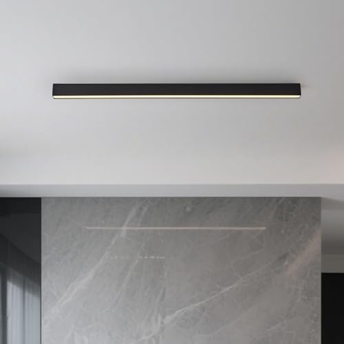 Black ceiling light LED, used for living room, bedroom, hallway, kitchen, - size: 39.4IN
