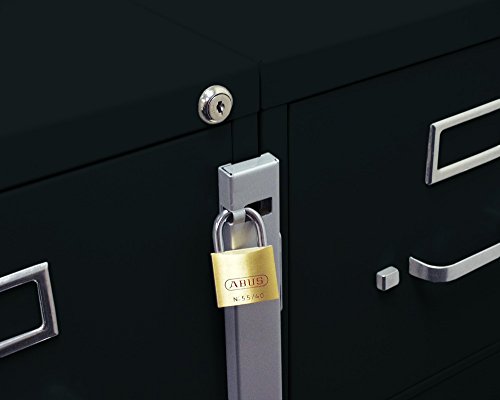 ABUS 07040 Chrome File Bar, 4 Drawer, Grey | Core/Cylinder Not Included - size: 4 Drawer
