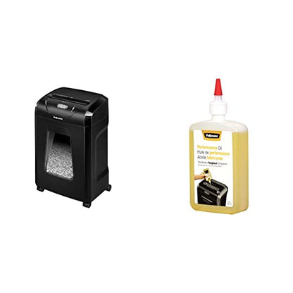 Fellowes 14-Sheet Cross-Cut Paper Shredder Bundle