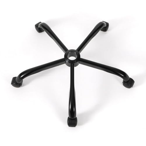 XSZD 28 Inch Heavy Duty Office Chair Base with 5 Casters,Easy to Assemble | Reinforced Metal Chair Feet,Universal Gas Cylinder Fit,for Swivel/Computer/Criss Cross Chairs - color: Matte Black