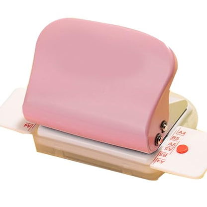 Mini Coil Binding Machine, Manual Spiral Binding Tool for Paper Documents Notebooks DIY Crafts Home Office School Plastic Portable - color: Pinkish